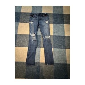 Current/Elliott distressed Straight leg jeans size 25